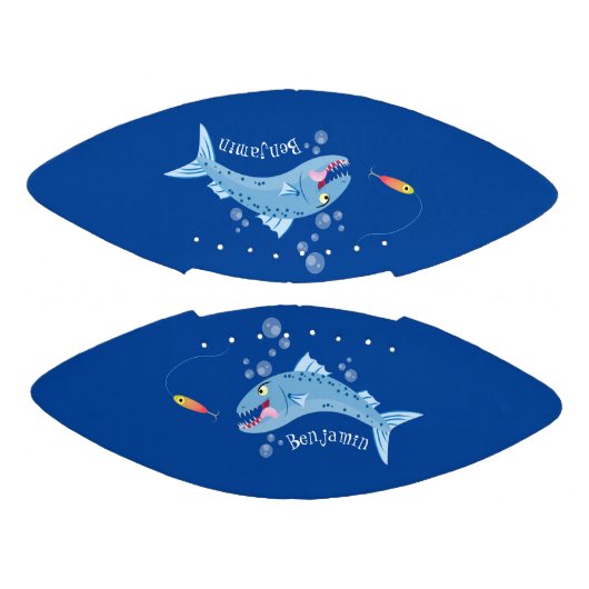 Barracuda vissen hongerig vissen cartoon illustrat american football (Panelen)