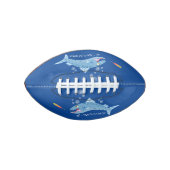 Barracuda vissen hongerig vissen cartoon illustrat american football (Voorkant)
