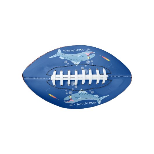 Barracuda vissen hongerig vissen cartoon illustrat american football (Voorkant)
