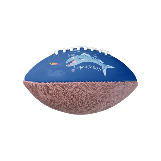 Barracuda vissen hongerig vissen cartoon illustrat american football (Gedraaid 90)