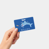 Barracuda vissen hongerig vissen cartoon illustrat badge (Handheld)