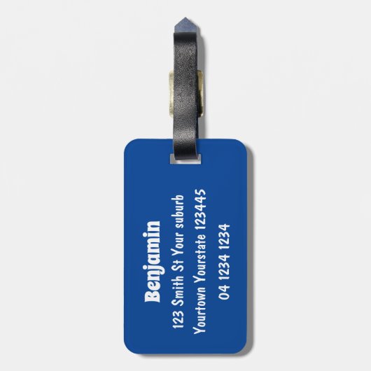 Barracuda vissen hongerig vissen cartoon illustrat bagagelabel (Achterkant verticaal)