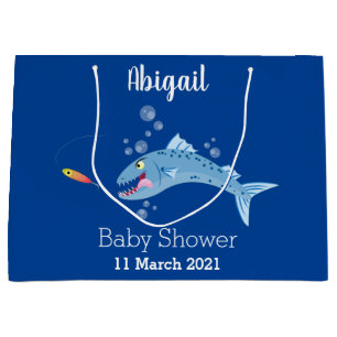 Barracuda vissen hongerig vissen cartoon illustrat groot cadeauzakje