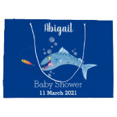 Barracuda vissen hongerig vissen cartoon illustrat groot cadeauzakje (Achterkant)