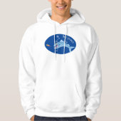 Barracuda vissen hongerig vissen cartoon illustrat hoodie (Voorkant)