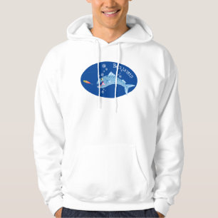 Barracuda vissen hongerig vissen cartoon illustrat hoodie