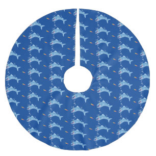 Barracuda vissen hongerig vissen cartoon illustrat kerstboom rok