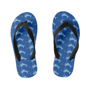 Barracuda vissen hongerig vissen cartoon illustrat kinder teenslippers
