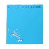 Barracuda vissen hongerig vissen cartoon illustrat notitieblok (Voorkant)