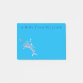 Barracuda vissen hongerig vissen cartoon illustrat post-it® notes (Voorkant)