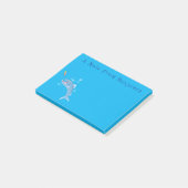 Barracuda vissen hongerig vissen cartoon illustrat post-it® notes (Schuin)