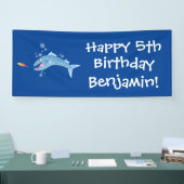 Barracuda vissen hongerig vissen cartoon illustrat spandoek (Beurs)