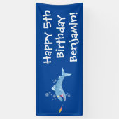 Barracuda vissen hongerig vissen cartoon illustrat spandoek (Verticaal)