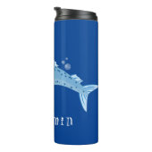 Barracuda vissen hongerig vissen cartoon illustrat thermosbeker (Geroteerd rechts)