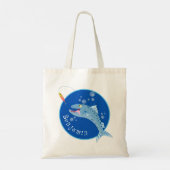 Barracuda vissen hongerig vissen cartoon illustrat tote bag (Achterkant)