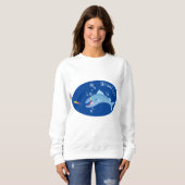 Barracuda vissen hongerig vissen cartoon illustrat trui (Voorkant volledig)