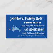 Barracuda vissen hongerig vissen cartoon illustrat visitekaartje (Voorkant)