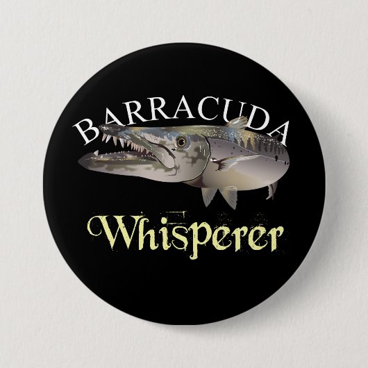 Barracuda Whisperer Dark gekleurd Ronde Button 7,6 Cm (Voorkant)