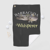 Barracuda Whisperer Donkerkleurige Geviste handdoe Golfhanddoek (Insitu)