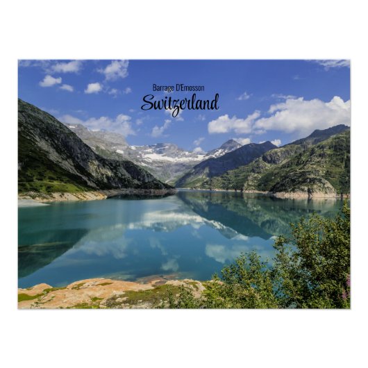 Barrage D'Emosson, Zwitserland Perfect Poster (Voorkant)