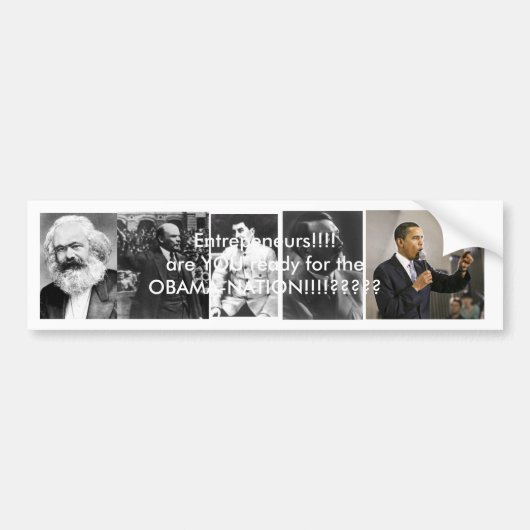 BARRAK DE SOCIALIST BUMPERSTICKER (Voorkant)