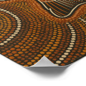 Barramundi Aboriginal Dot Art Poster (Hoek)