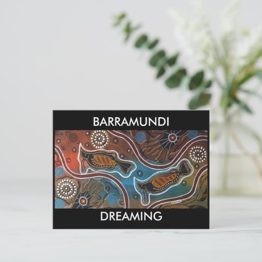 Barramundi Dreaming Briefkaart (Staand voorkant)