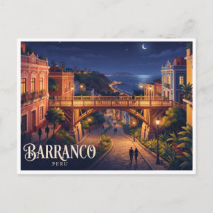 Barranco Bridge of Sighs Lima Peru Briefkaart