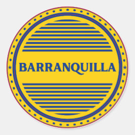 Barranquilla City Pride Emblem Colombiaanse Identi Ronde Sticker