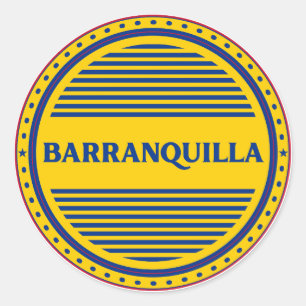 Barranquilla City Pride Emblem Colombiaanse Identi Ronde Sticker