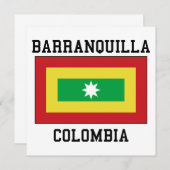 Barranquilla, Colombia Kaart (Voorkant / Achterkant)