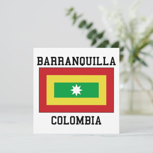 Barranquilla, Colombia Kaart (Staand voorkant)