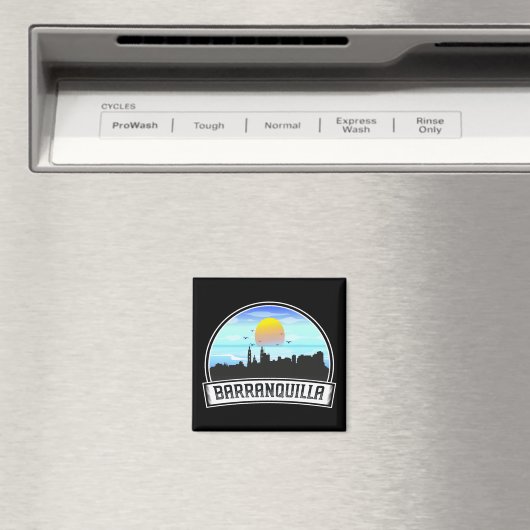 Barranquilla Colombia Skyline Panorama Uitzicht Magneet (Insitu (Vaatwasser))