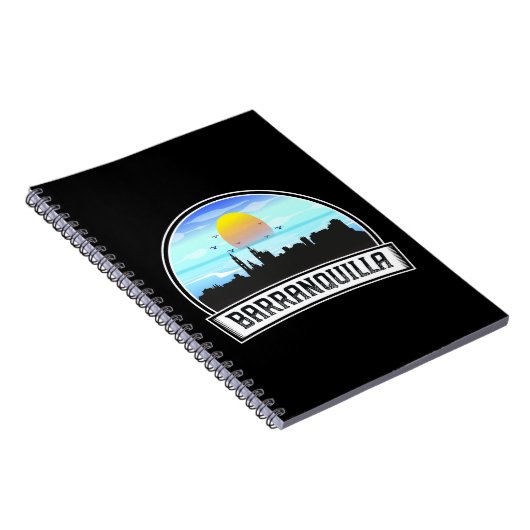 Barranquilla Colombia Skyline Panorama Uitzicht Notitieboek (Rechterzijde)