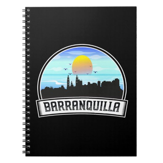 Barranquilla Colombia Skyline Panorama Uitzicht Notitieboek (Voorkant)