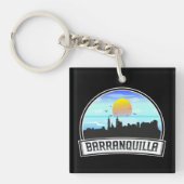 Barranquilla Colombia Skyline Panorama Uitzicht Sleutelhanger (voorkant)