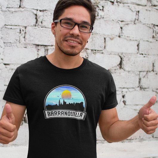 Barranquilla Colombia Skyline Panorama Uitzicht T-shirt