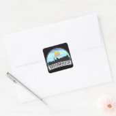 Barranquilla Colombia Skyline Panorama Uitzicht Vierkante Sticker (Envelop)