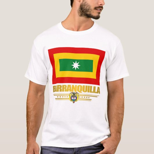 Barranquilla Vlag Kleding T-shirt (Voorkant)