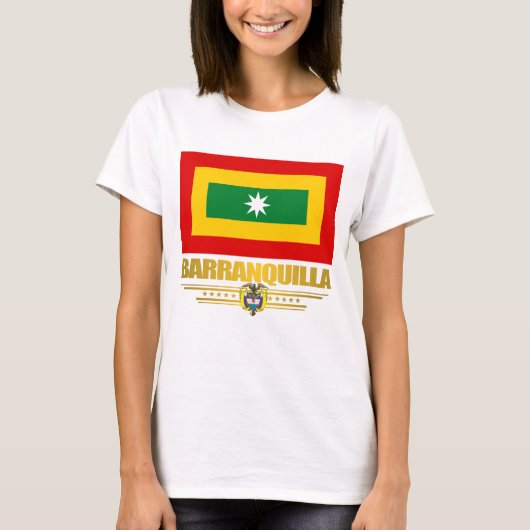 Barranquilla Vlag Kleding T-shirt (Voorkant)