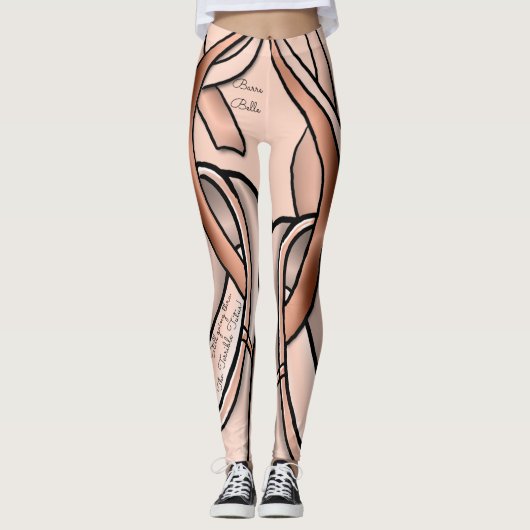 Barre Belle - Grappig balletthema - Gepersonalisee Leggings (Voorkant)