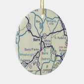 Barre MA Map Keramisch Ornament (Rechts)