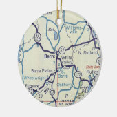 Barre MA Map Keramisch Ornament (Links)