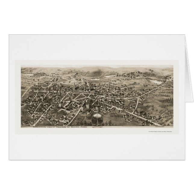 Barre, MA Panoramic Map - 1870 (Voorkant Horizontaal)