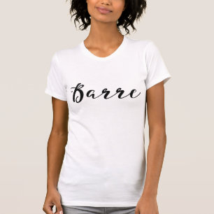 BARRE Trendy Zwarte Script Calligrafie Modern Chic T-shirt