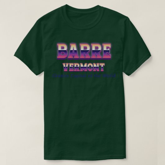 Barre Vermont T-shirt (Design voorkant)