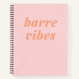 Barre Vibes Pink en Oranje Ballet Dancer Design Notitieboek