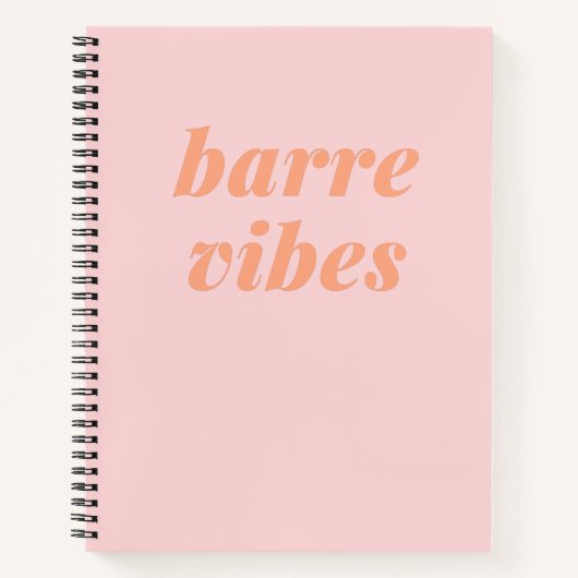 Barre Vibes Pink en Oranje Ballet Dancer Design Notitieboek (Voorkant)