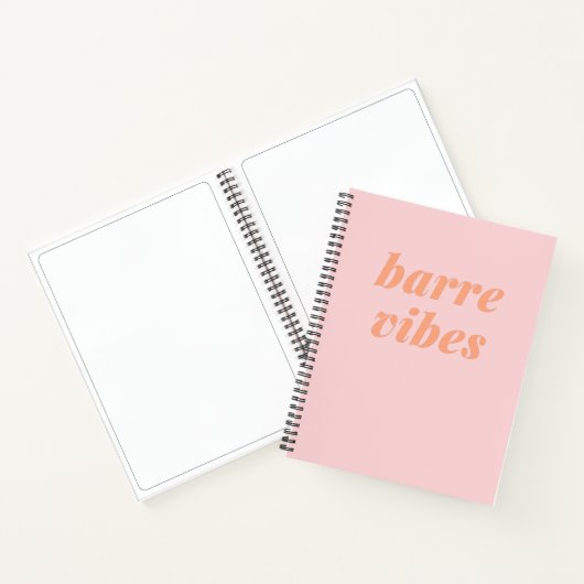 Barre Vibes Pink en Oranje Ballet Dancer Design Notitieboek (Binnen)