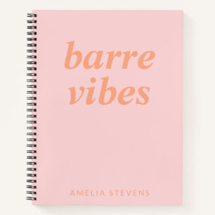 Barre Vibes Pink Oranje Ballet Dancer Persoonlijk Notitieboek